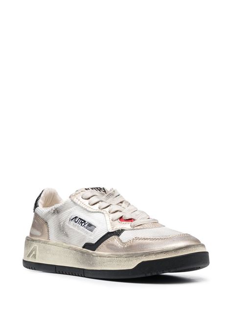 AUTRY Sneakers Medalist Low Super Vintage In Mesh e Suede Bianco e Oro - AUTRY Fino Al -60%