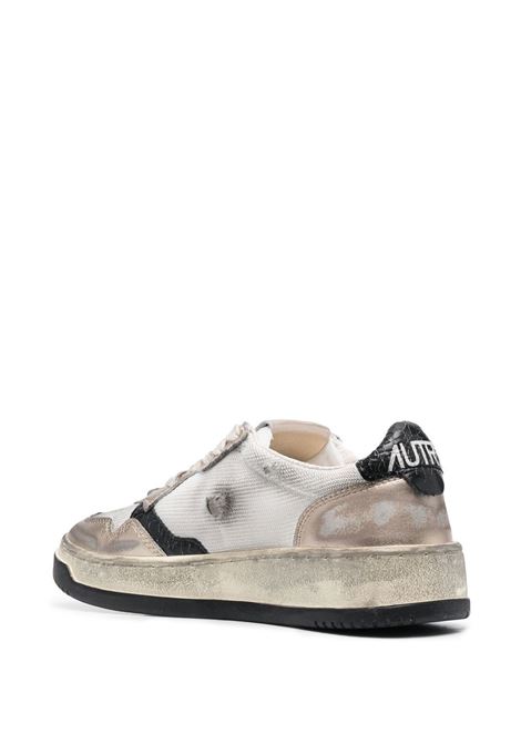 AUTRY Sneakers Medalist Low Super Vintage In Mesh e Suede Bianco e Oro - AUTRY Fino Al -60%