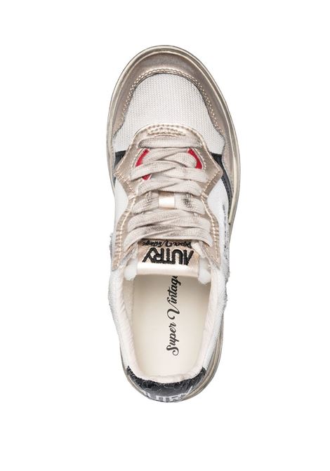 AUTRY Sneakers Medalist Low Super Vintage In Mesh e Suede Bianco e Oro - AUTRY Fino Al -60%