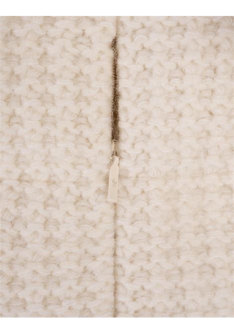 MONCLER Cardigan Imbottito Bianco In Lana e Alpaca - MONCLER Novità