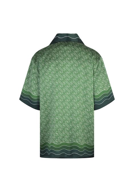 CASABLANCA Camicia In Seta Column Monogram - CASABLANCA Vendita Economica