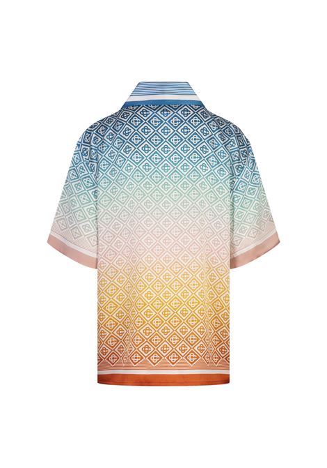 CASABLANCA Camicia In Seta Gradient Monogram - CASABLANCA Saldi Di Fabbrica