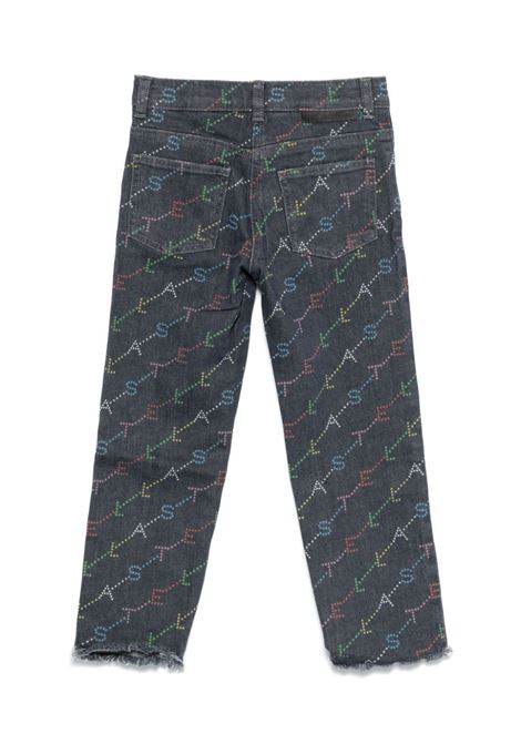 STELLA MCCARTNEY KIDS Jeans in Denim Grigio con Motivo Logo - STELLA MCCARTNEY KIDS In Linea
