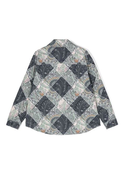 ETRO KIDS Giacca In Denim Paisley Blu Navy - ETRO KIDS Negozi Online