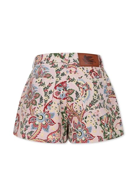 ETRO KIDS Shorts Rosa Con Motivo Paisley Floreale - ETRO KIDS Latest stili