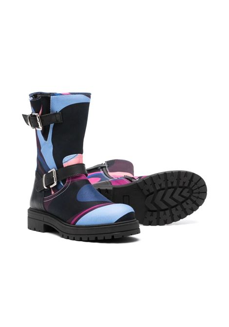 EMILIO PUCCI JUNIOR Stivali Con Stampa Onde - EMILIO PUCCI JUNIOR Affare Del Giorno