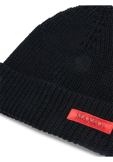 MAX&CO. KIDS Berretto Nero Con Etichetta Logo - MAX&CO. KIDS Officina