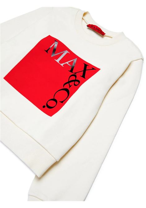 MAX&CO. KIDS Felpa Icona Con Logo In Bianco e Rossa - MAX&CO. KIDS In Saldo