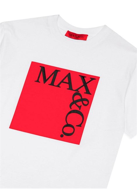 MAX&CO. KIDS T-Shirt Icona Con Logo In Bianco e Rosso - MAX&CO. KIDS Nuova