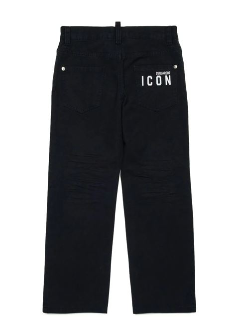 DSQUARED2 KIDS Jeans a Gamba Dritta Neri Ccon Logo Icon Dsquared2 - DSQUARED2 KIDS 2025