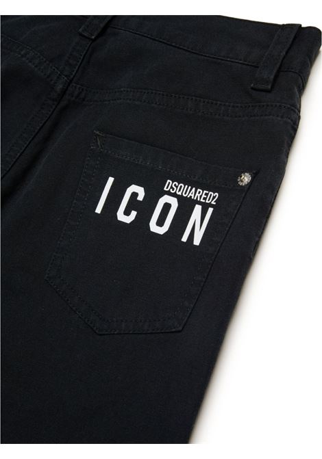 DSQUARED2 KIDS Jeans a Gamba Dritta Neri Ccon Logo Icon Dsquared2 - DSQUARED2 KIDS 2025