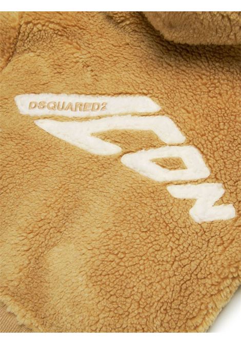 DSQUARED2 KIDS Giacca Con Cappuccio Icon In Teddy Beige - DSQUARED2 KIDS Nuovo