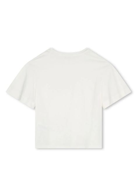 CHLOÉ KIDS T-Shirt Bianca Con Stampa Logo e Stelle - CHLOÉ KIDS Vendita