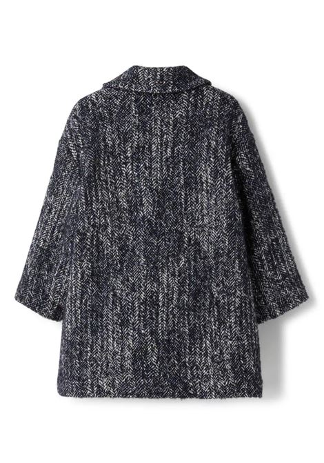 IL GUFO Cappotto In Tweed Blu - IL GUFO Negozi Online