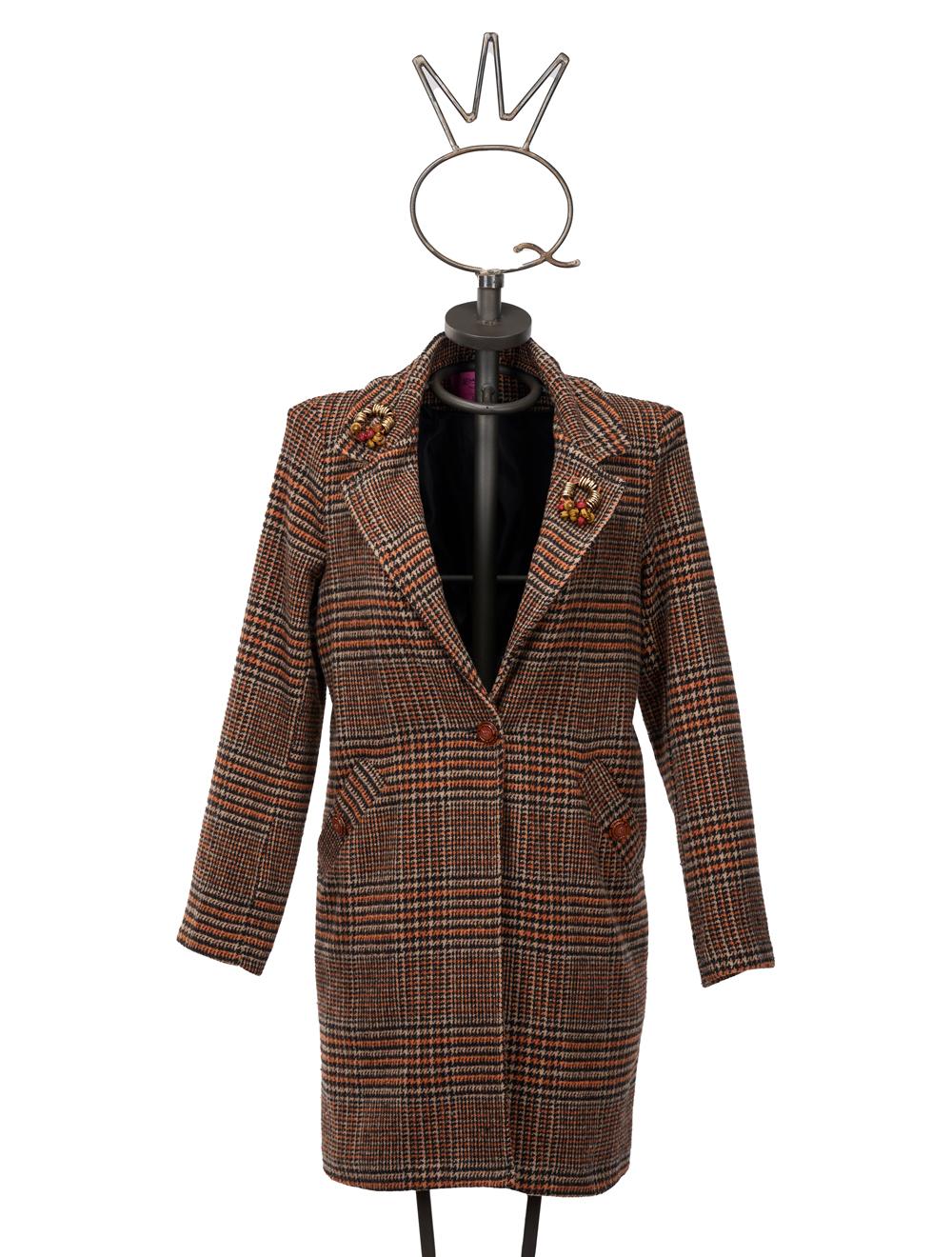 Save The Queen Cappotto corto con applicazioni Offerta