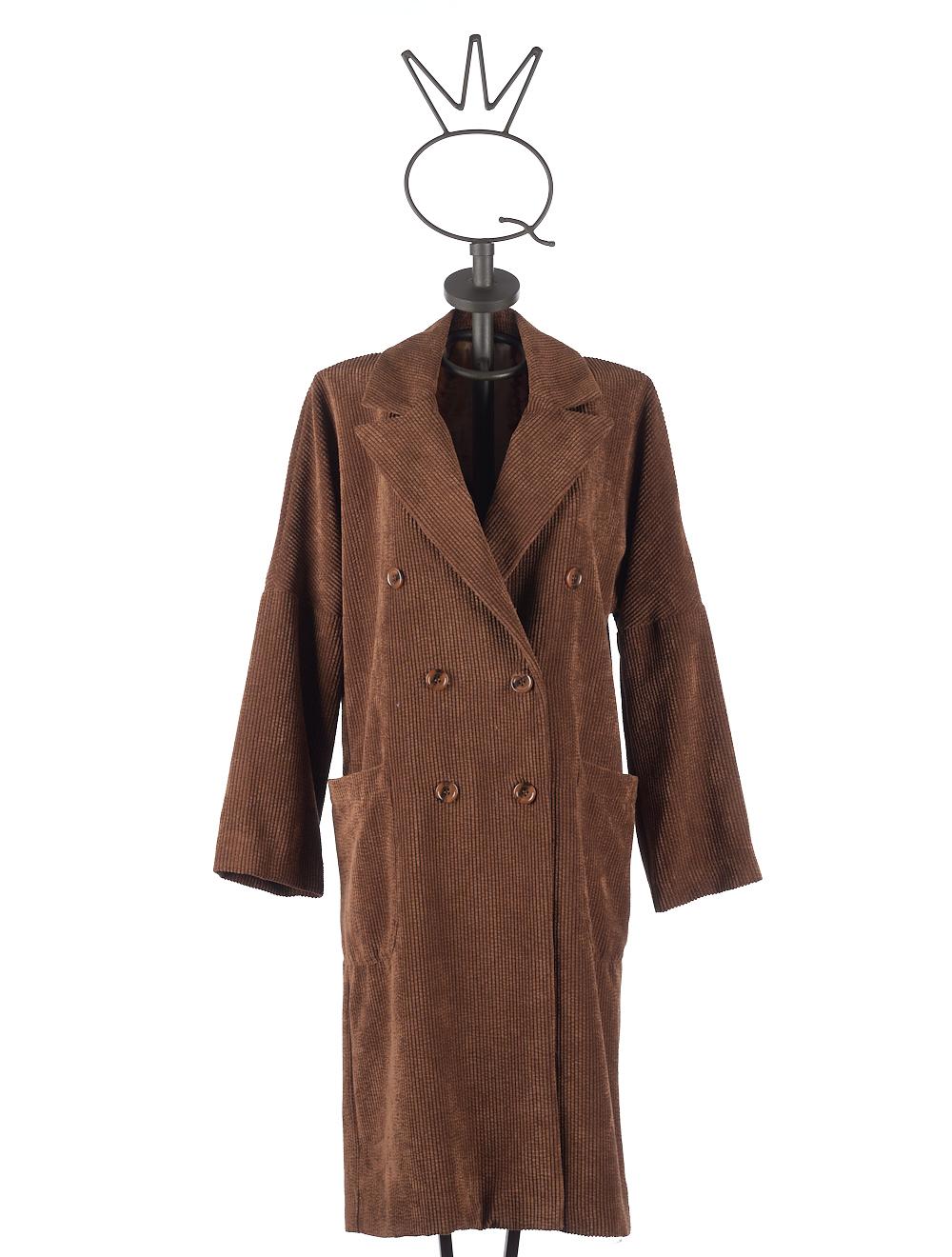 Save The Queen Cappotto marrone di velluto a coste Economico