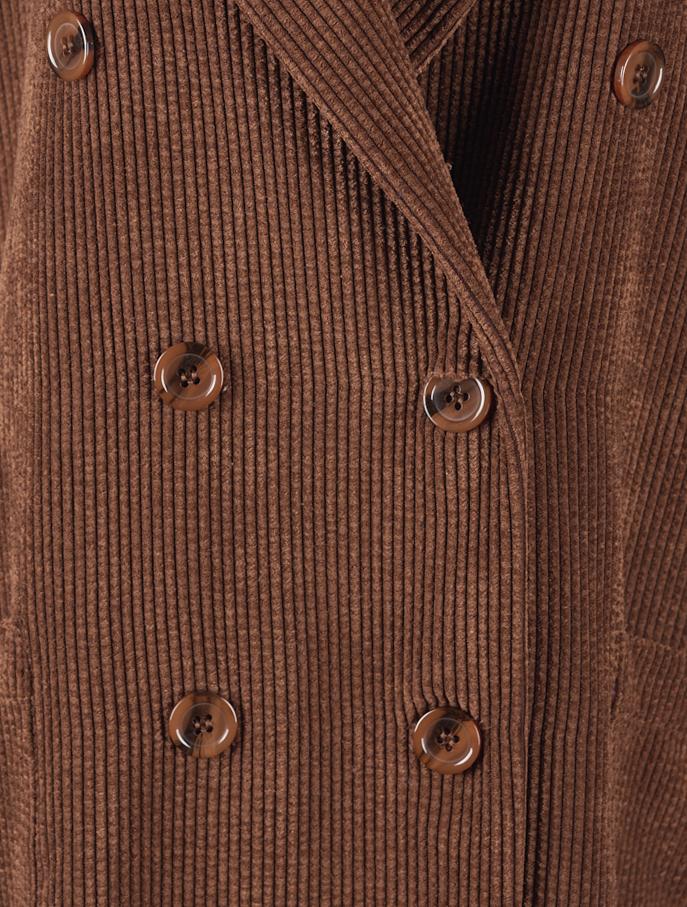 Save The Queen Cappotto marrone di velluto a coste Economico