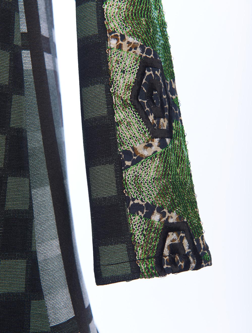 Save The Queen Vestito corto con stampa a quadri rouches e ricami Novità