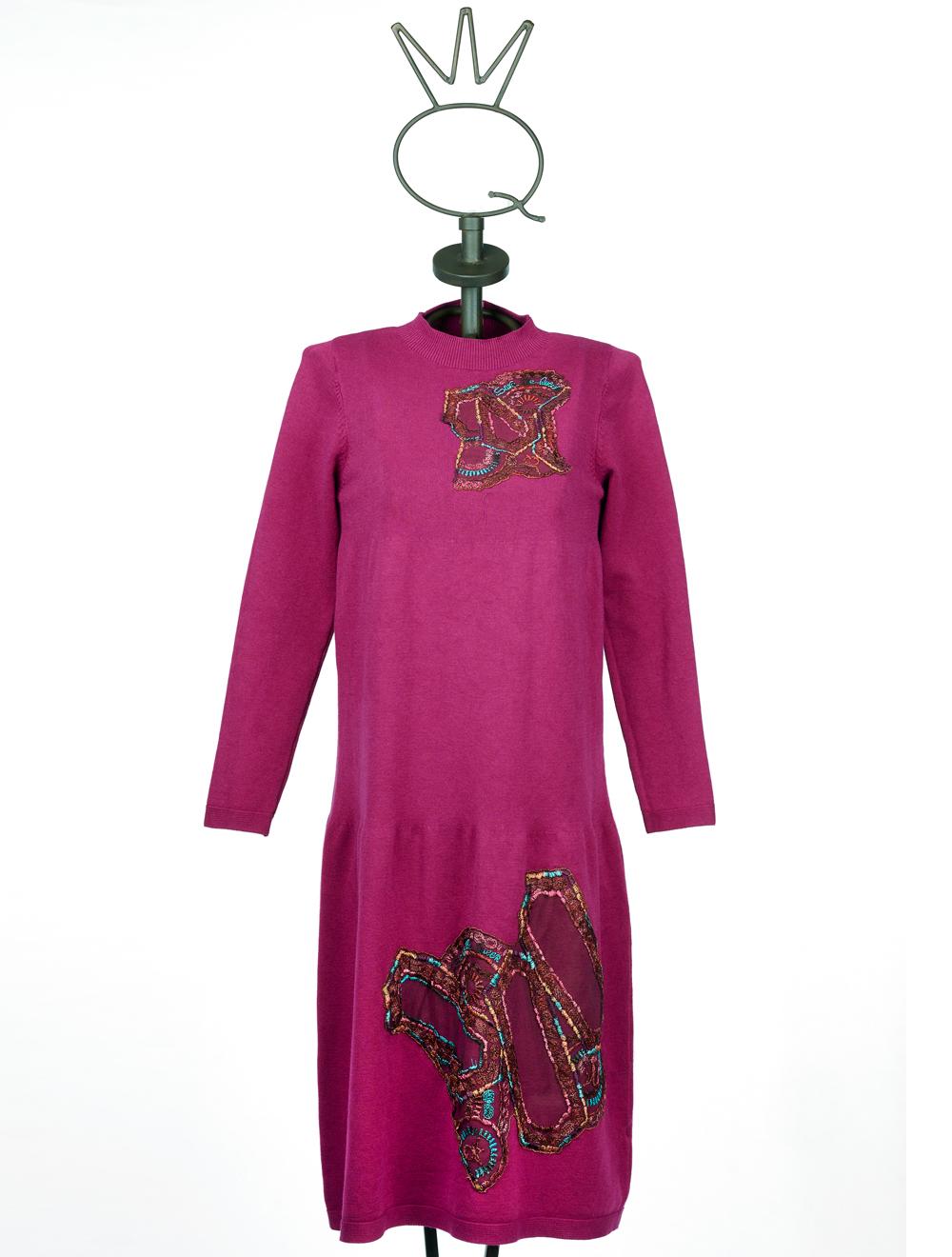 Save The Queen Abito longuette in tricot fuxia 2025