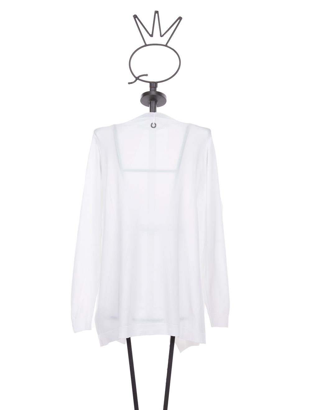 Save The Queen Cardigan bianco in viscosa con applicazioni Affare Del Giorno