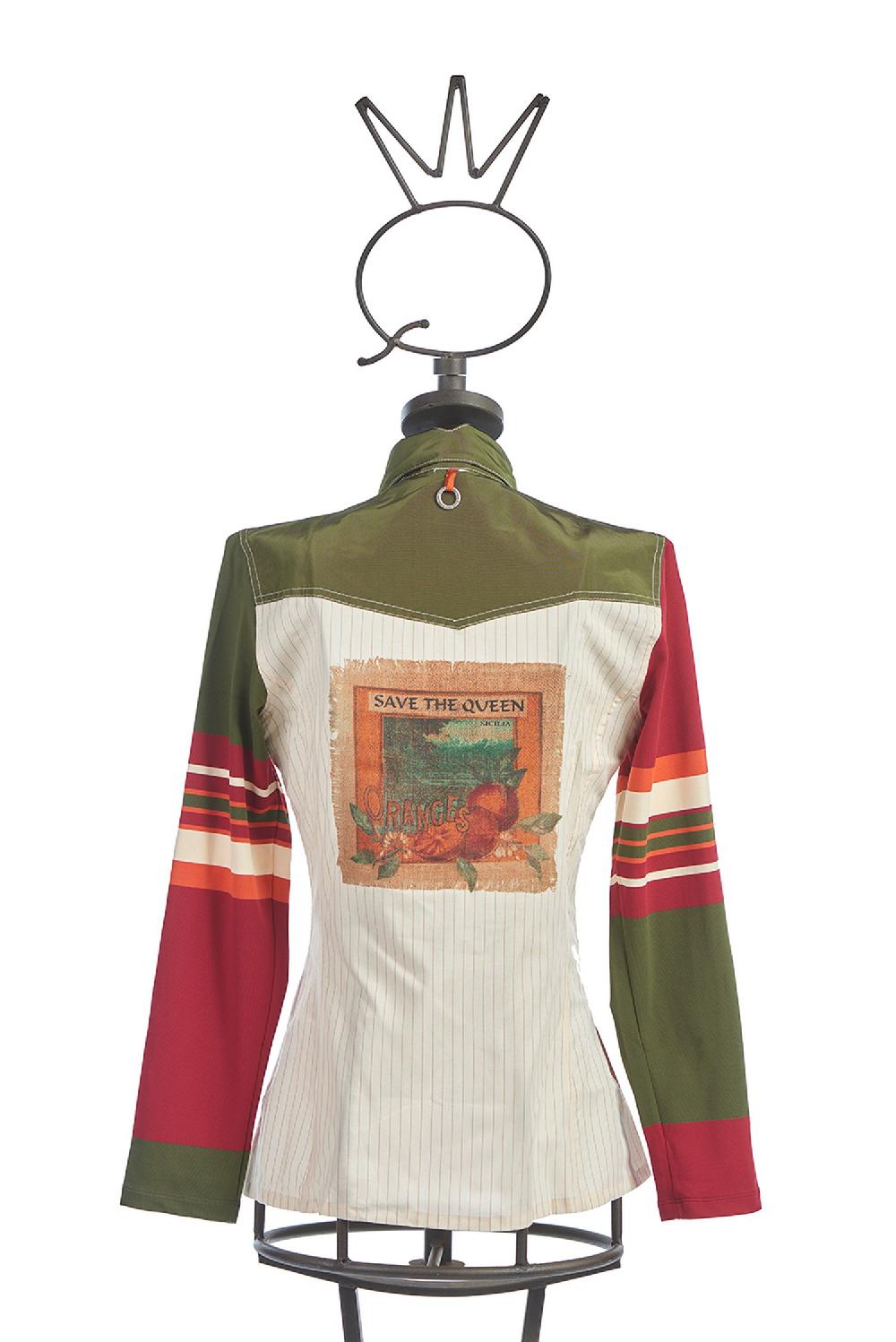 Save The Queen Camicia a righe con stampa In Vendita