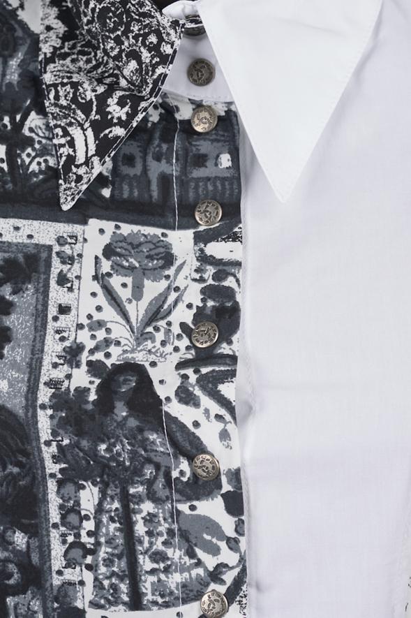 Save The Queen Camicia stampata in cotone Offerte