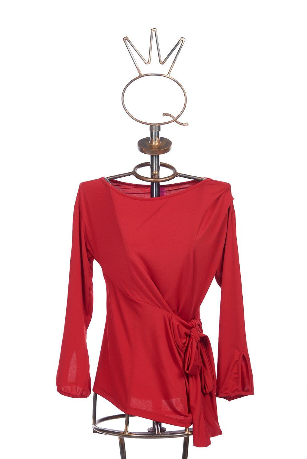 Save The Queen t-shirt in jersey rosso cardinale