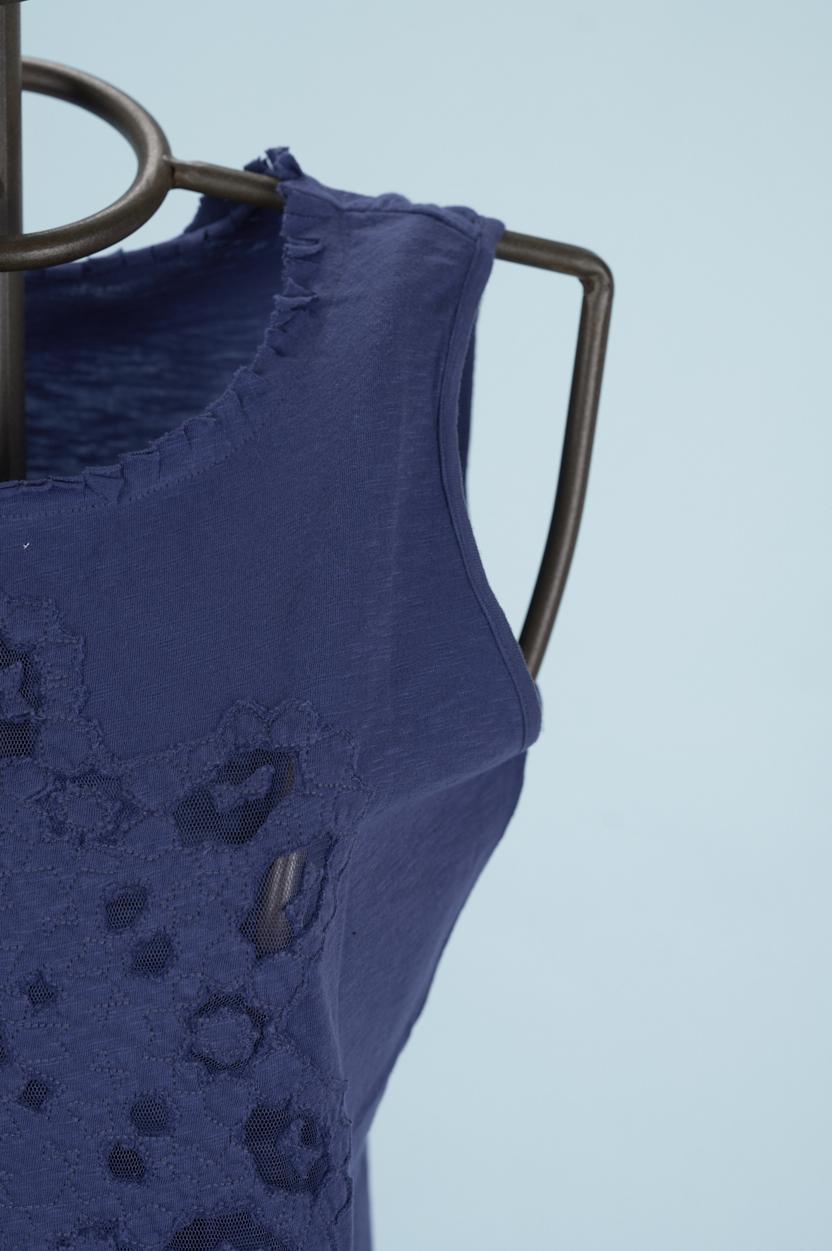 Save The Queen Top blu ricamato Negozi Online