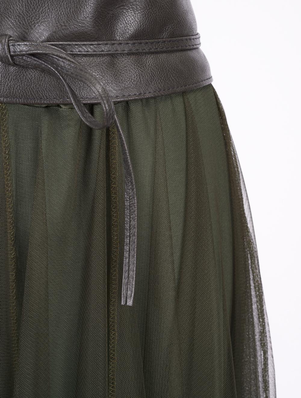 Save The Queen Gonna lunga in tulle verde militare Negozio
