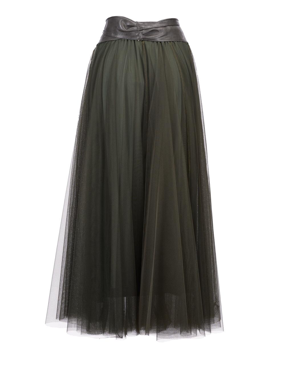 Save The Queen Gonna lunga in tulle verde militare Negozio