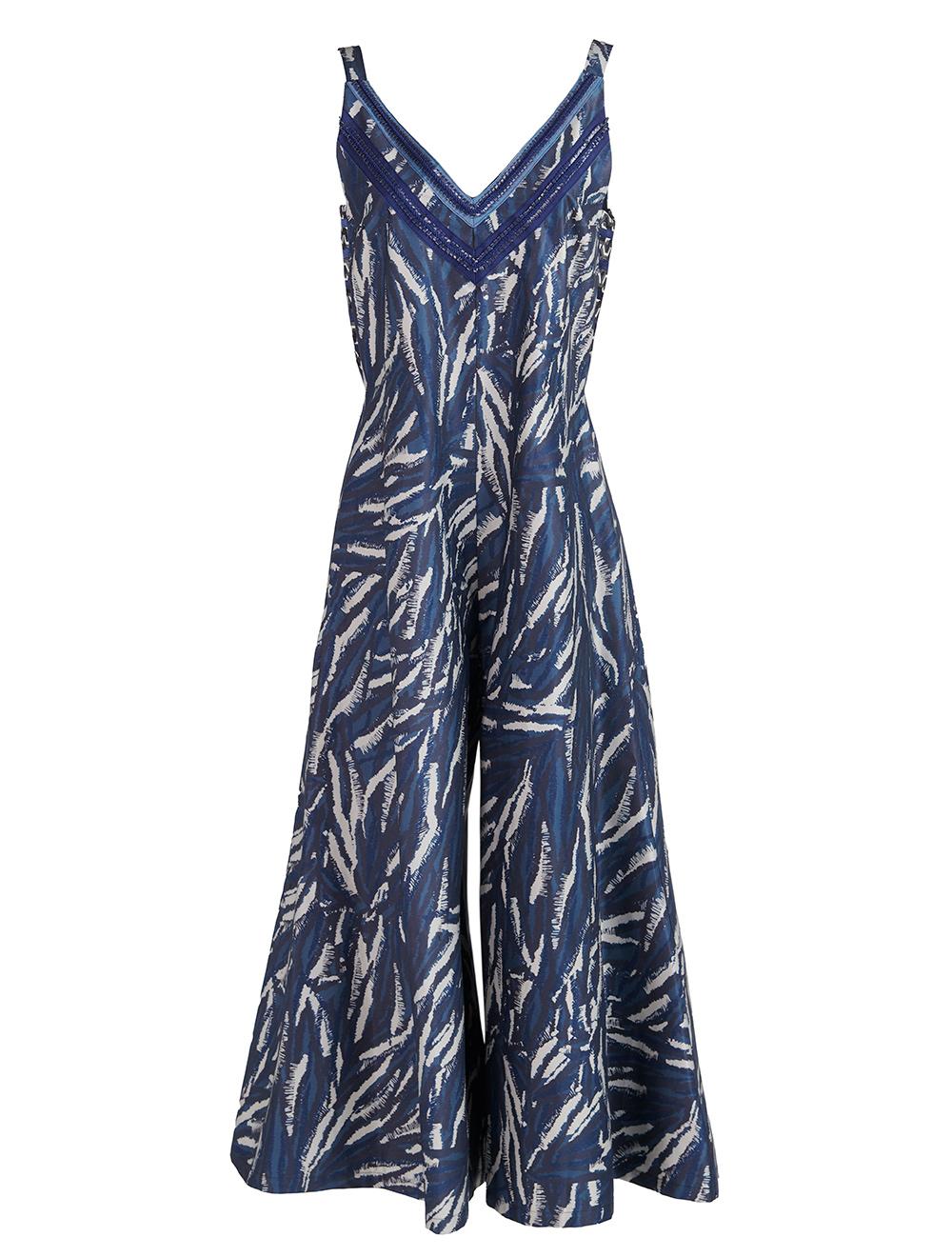 Save The Queen Tuta con stampa camouflage blu
