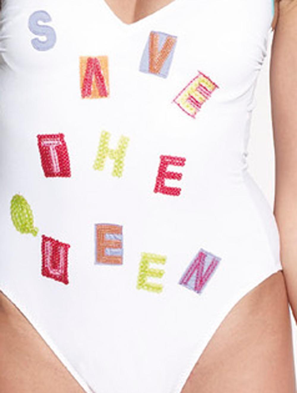 Save The Queen Costume intero con ricamo Outlet