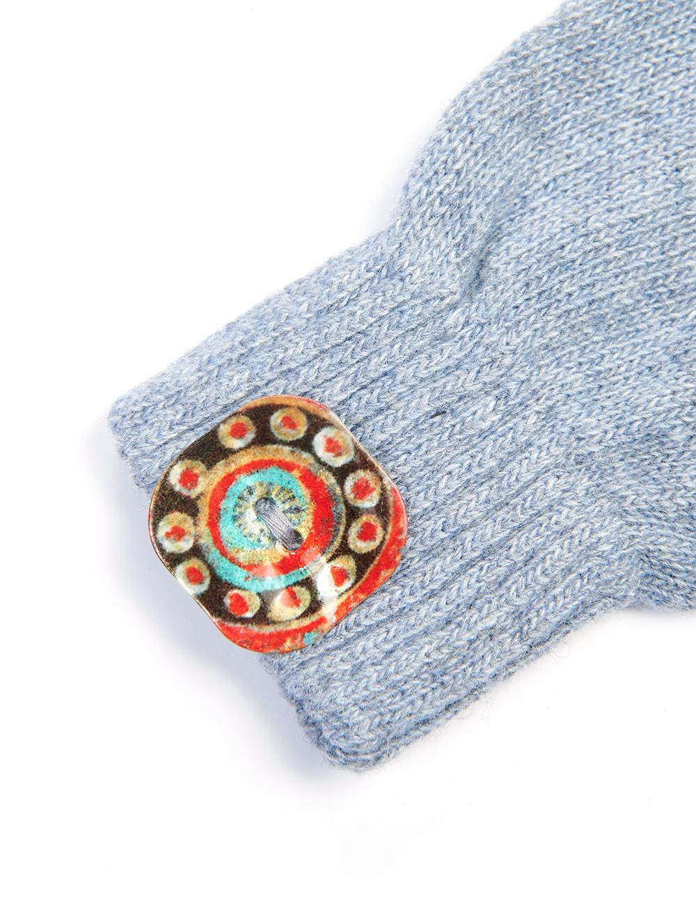 Save The Queen guanti in maglia con applicazione in madreperla Nuovo