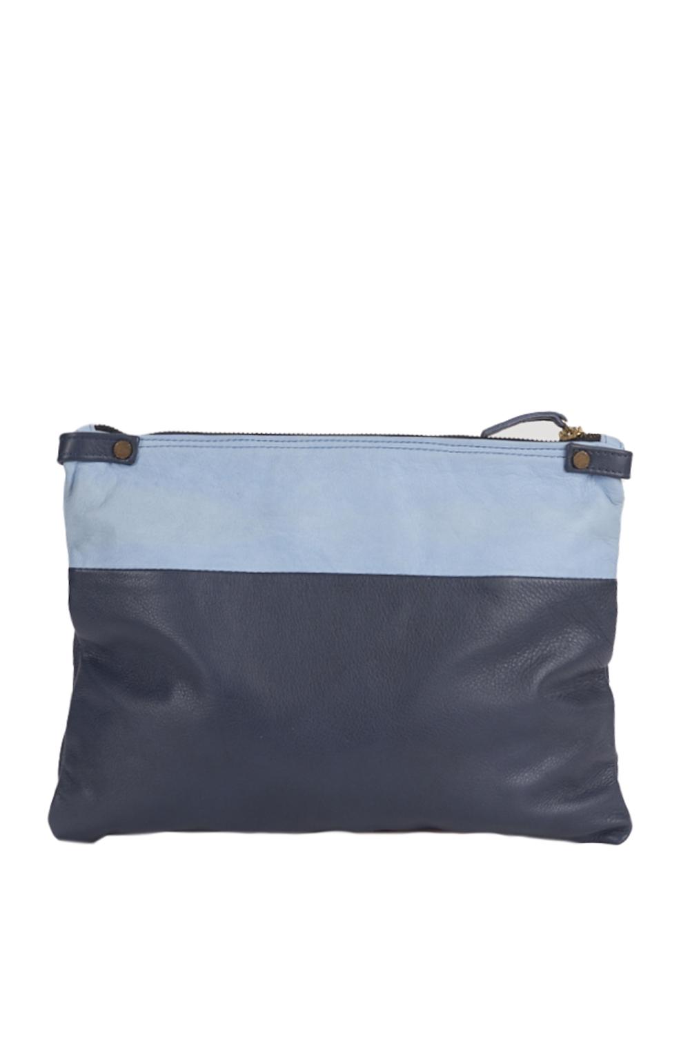 Save The Queen Pochette in pelle celeste e blu Acquista Ora
