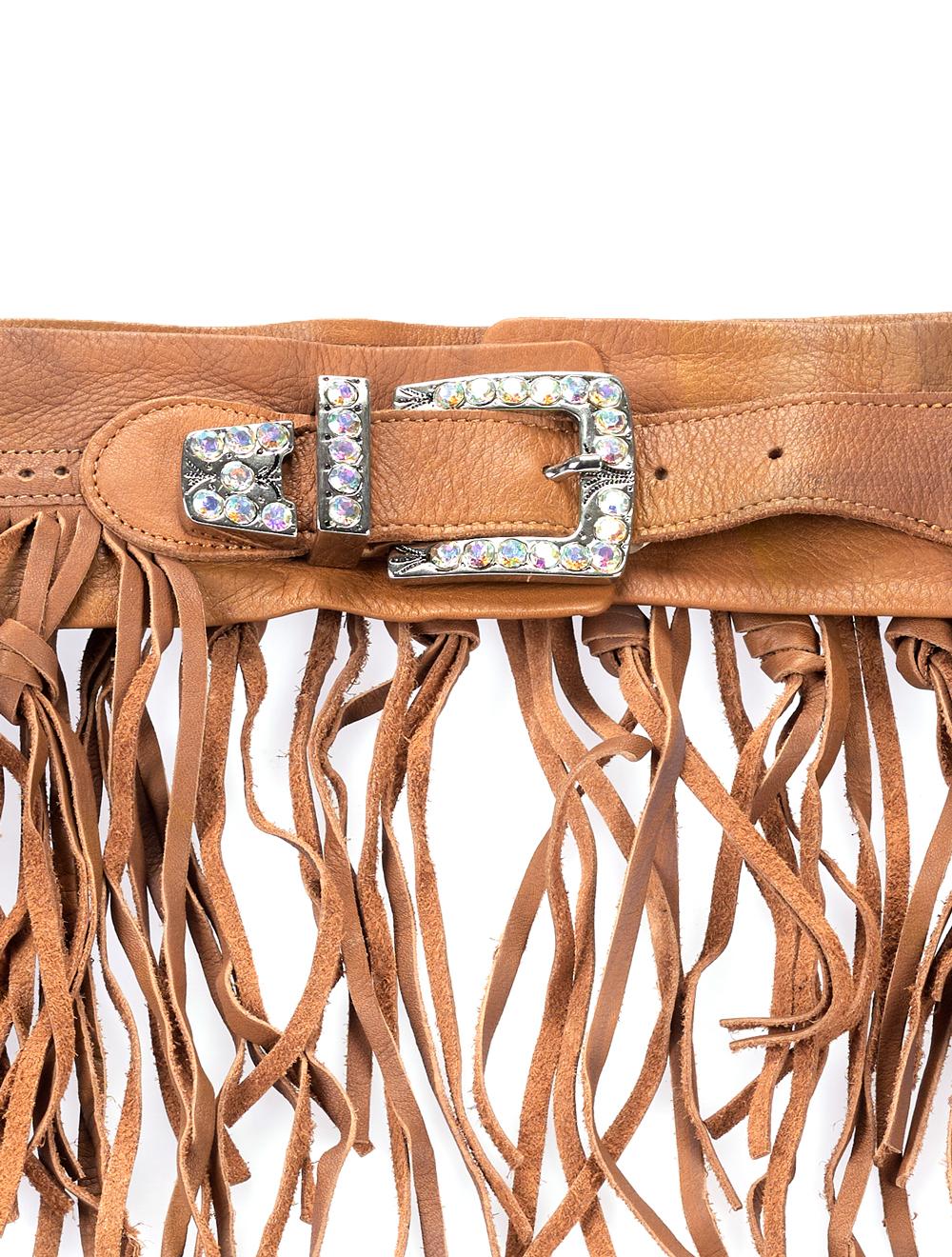 Save The Queen Cintura in pelle con fibbia in metallo e strass Novità
