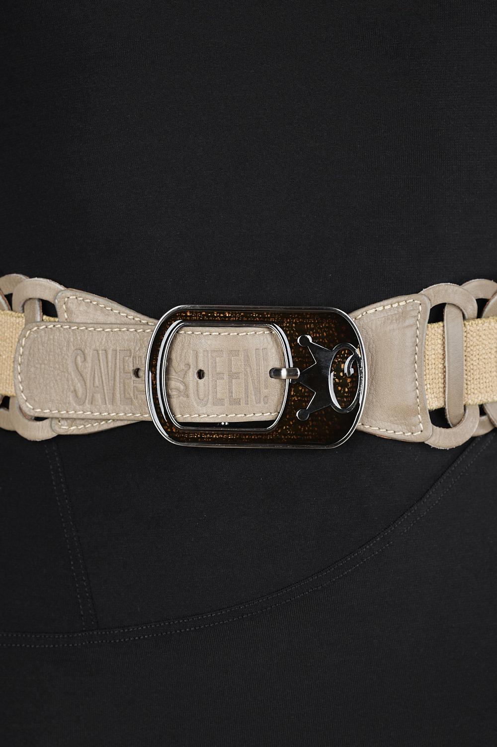 Save The Queen Cintura elastica in pelle Sconto