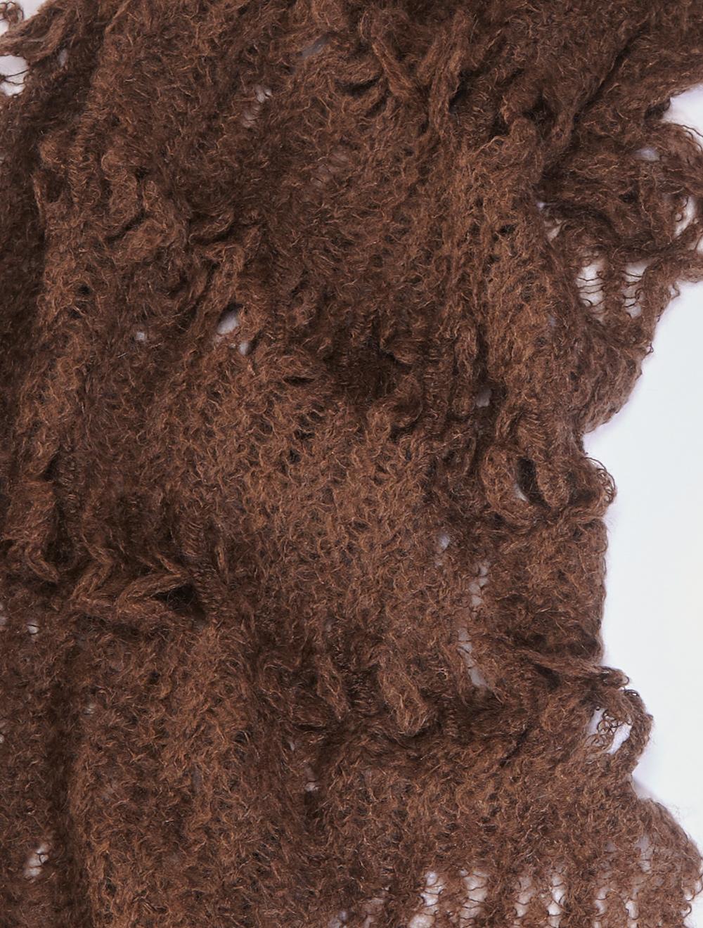 Save The Queen Sciarpa marrone in Mohair Online