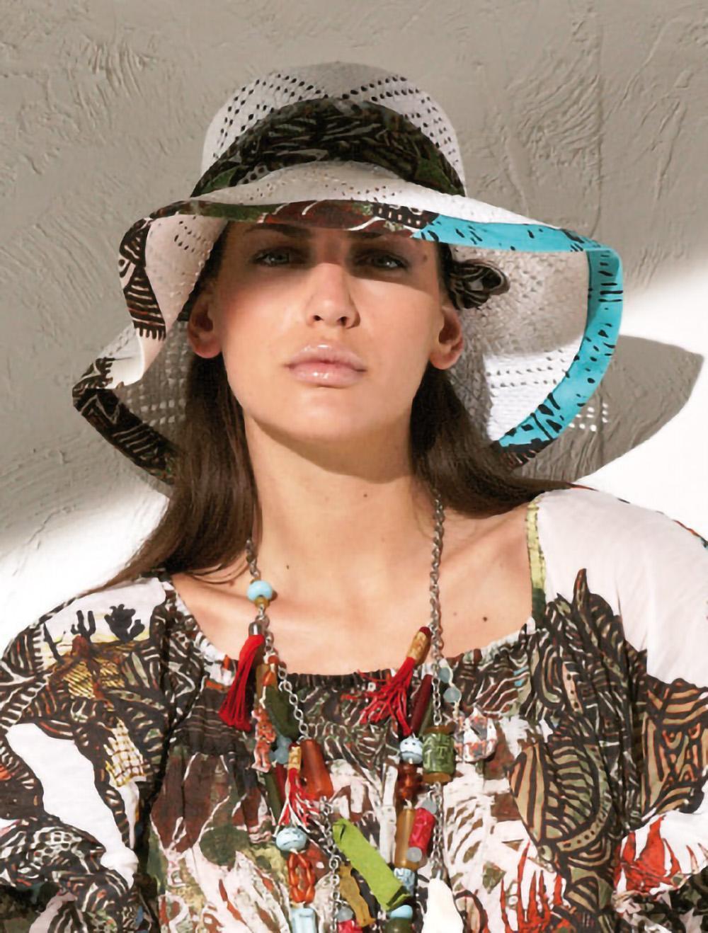 Save The Queen Cappello bianco in carta tessile con decorazione Nuovo