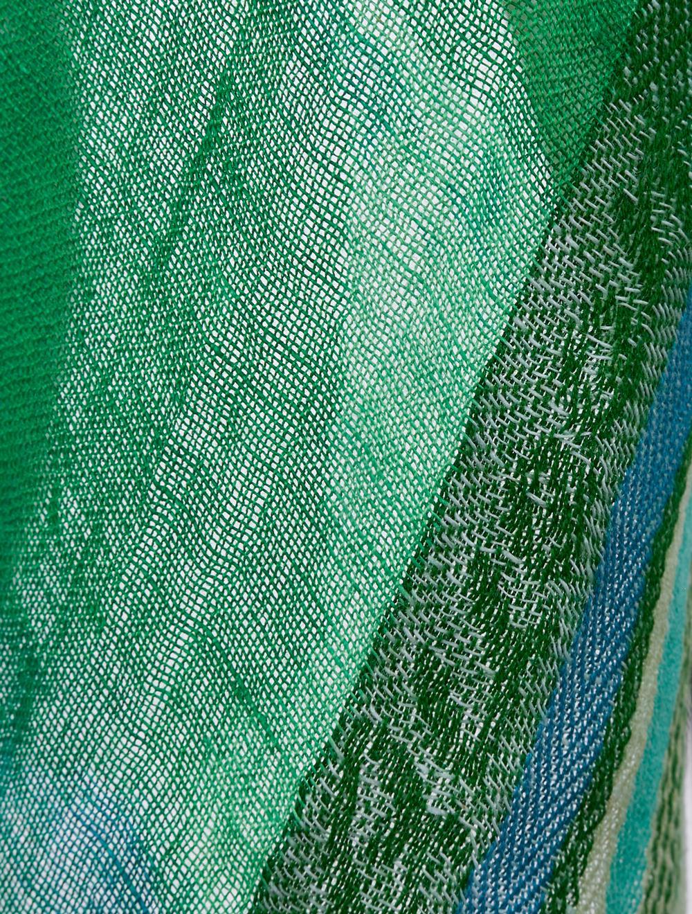 Save The Queen Stola con stampa verde in lino e modal Online