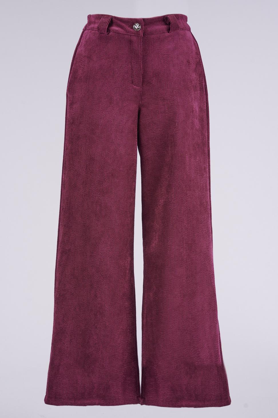 Save The Queen Pantalone largo in velluto Vendite Flash