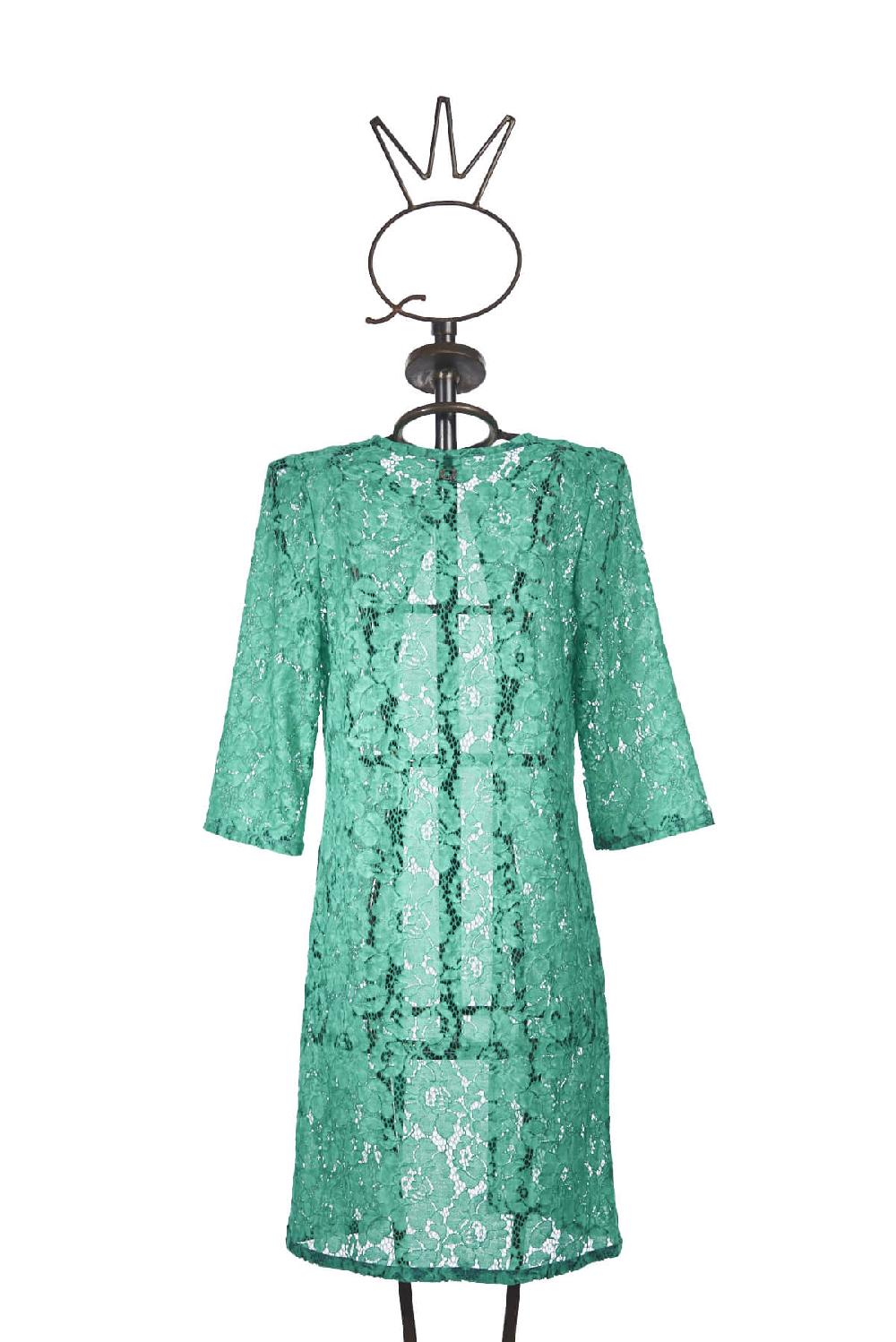 Save The Queen Spolverino in pizzo color verde smeraldo Economico