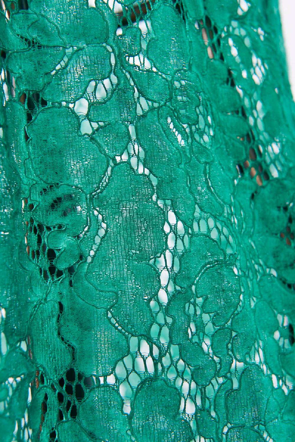 Save The Queen Spolverino in pizzo color verde smeraldo Economico