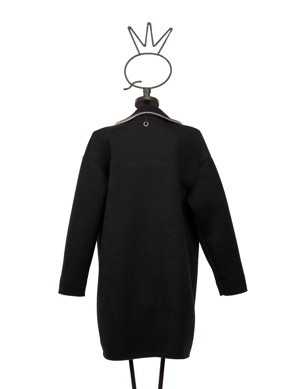 Save The Queen Cappotto corto nero con applicazioni Consegna Veloce