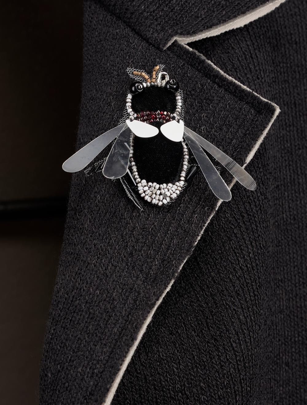 Save The Queen Cappotto corto nero con applicazioni Consegna Veloce