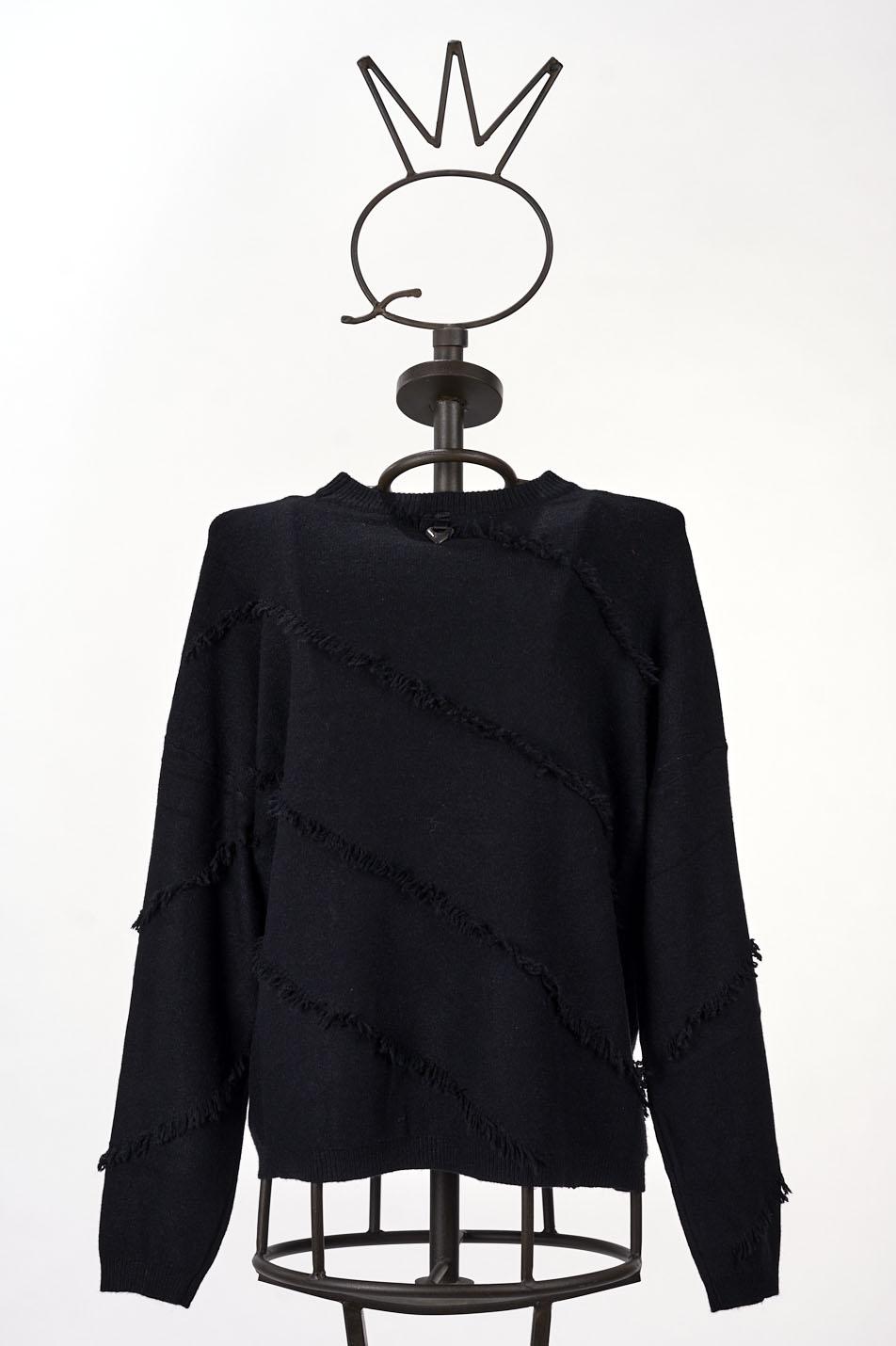 Save The Queen Maglia larga nera Sconto