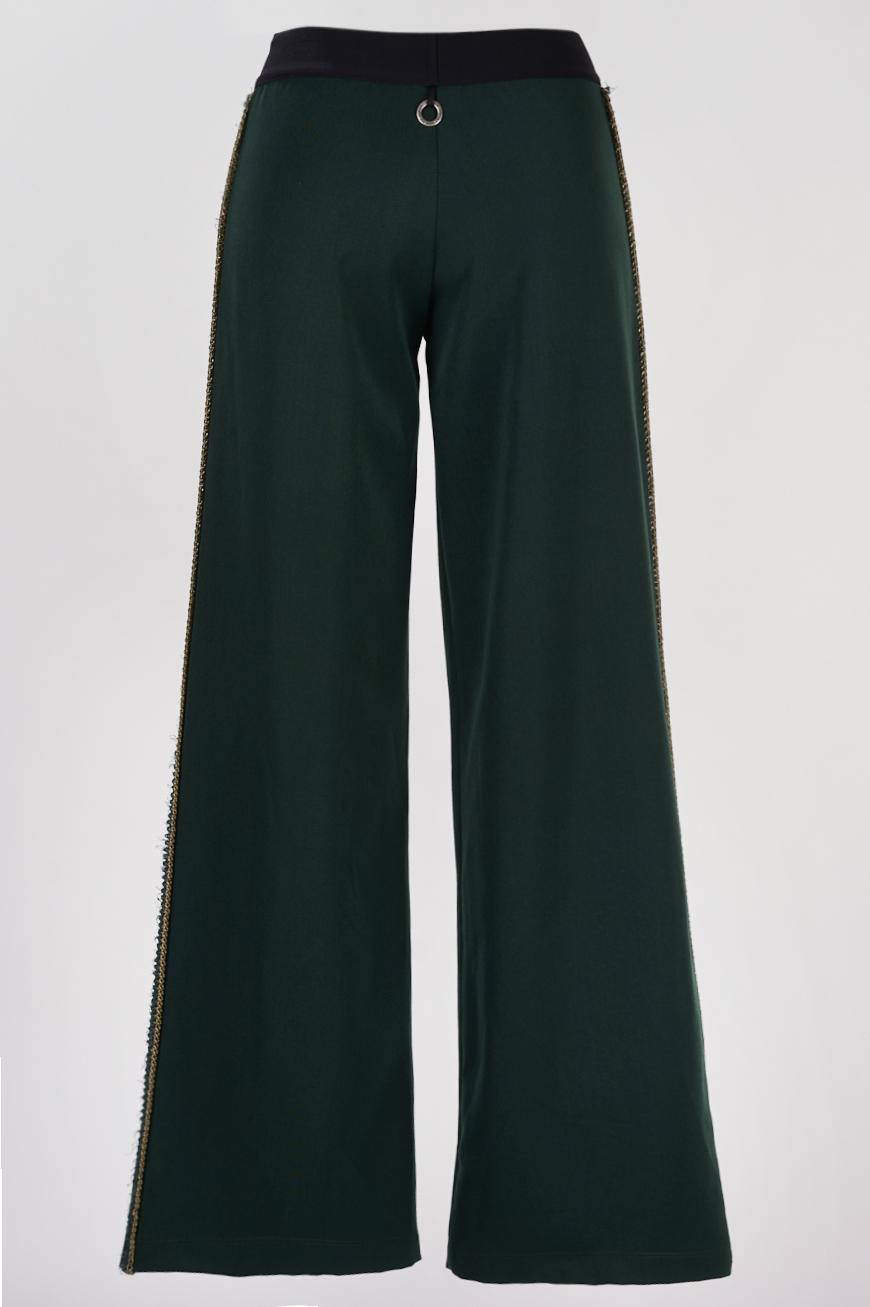 Save The Queen Pantalone largo verde bottiglia Offerta