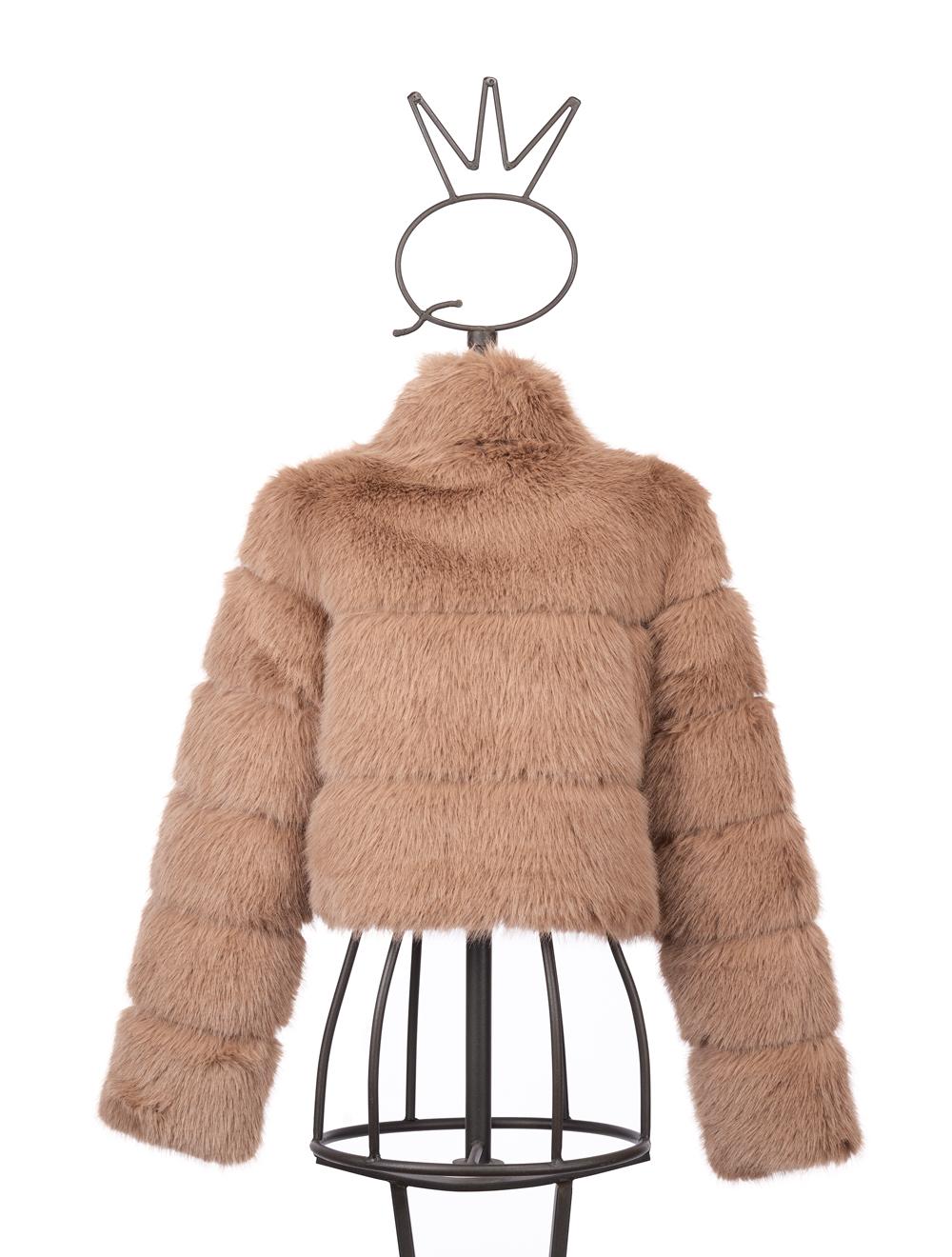 Save The Queen Giubbino beige in ecopelliccia Offerte stagionali