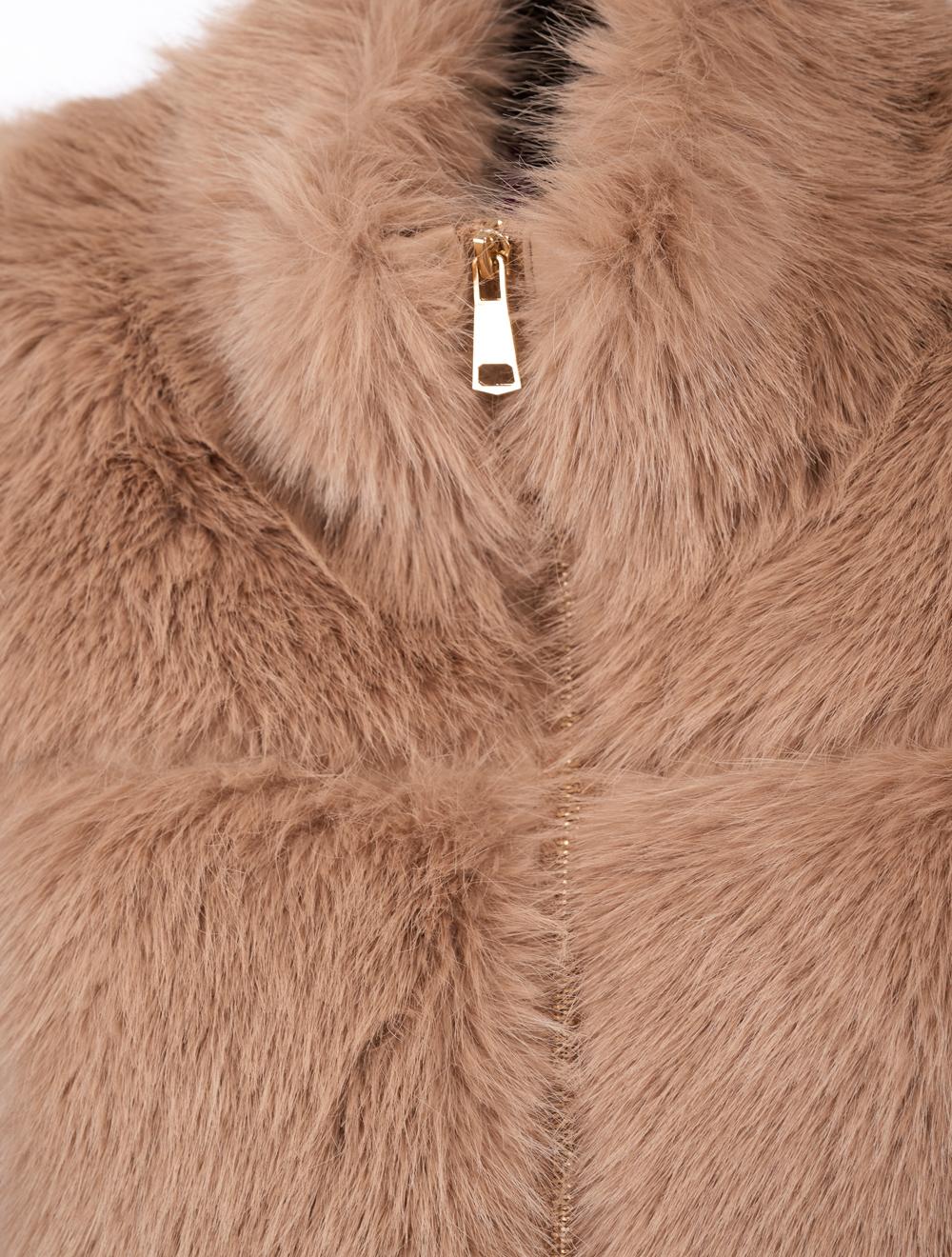 Save The Queen Giubbino beige in ecopelliccia Offerte stagionali