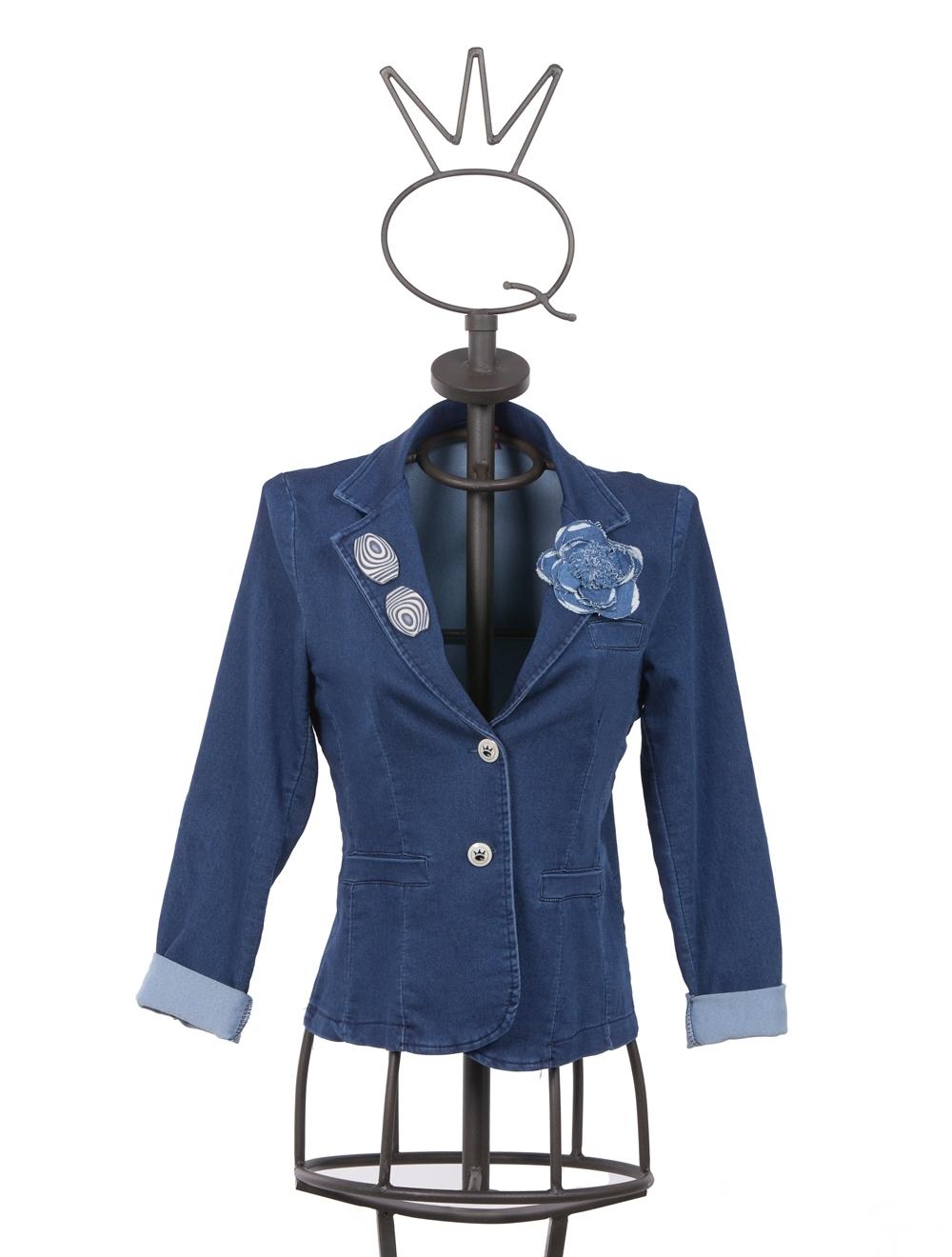 Save The Queen Giacca di jeans con applicazioni Nuovo