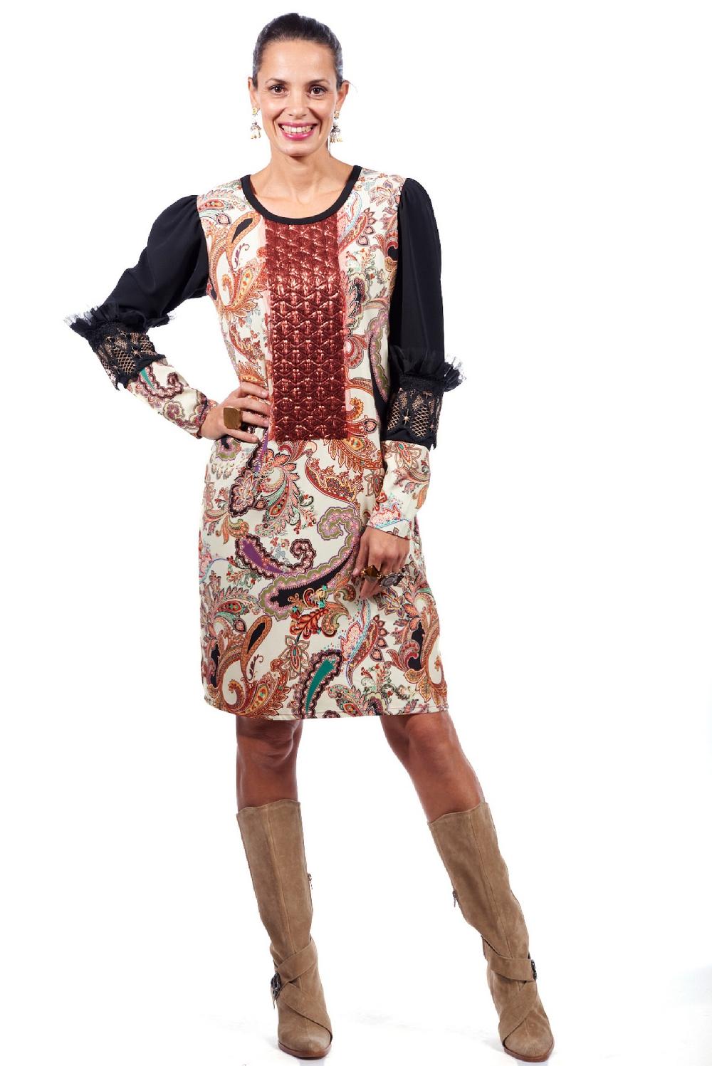 Save The Queen vestito al ginocchio con stampa e ricami Fino Al -60%